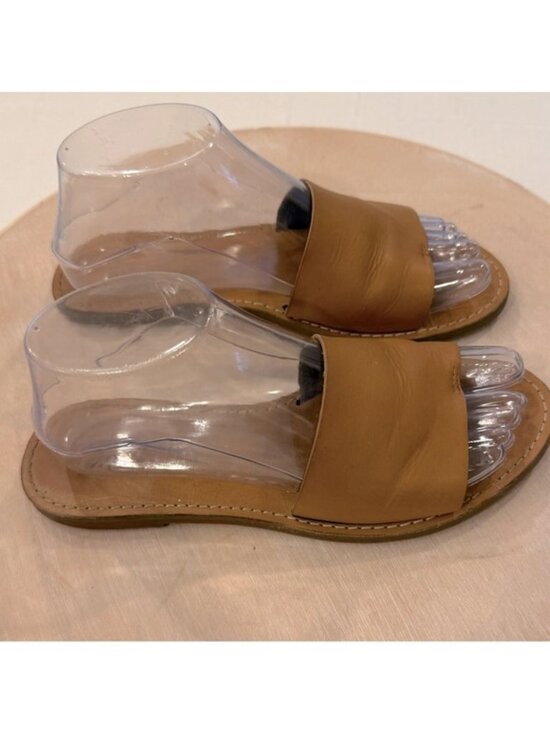 Madewell Shoes - Madewell The Boardwalk Post Slide Sandal in Leather Size 7.5
